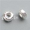 Sterling Silver Spacer Beads, 925 Sterling Silver, Rondelle, plated Approx 2mm 