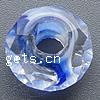 Abalorios de cristal de Europeo sin núcleo , Toroidal, más tamaños para la opción & sin rosca & facetas, Vendido por UD
