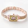 Fashion Watch Bracelet, Zinc Alloy, with Glass, Square, plated, for woman & with rhinestone .5 Inch 