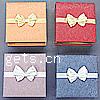 Cardboard Bracelet Box, Rectangle, with ribbon bowknot decoration 