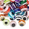 Evil Eye Resin Beads, Round mixed colors [
