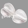 Transparent Acrylic Beads, Heart, translucent Approx 1mm, Approx 