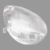 Transparent Acrylic Pendants, Teardrop, faceted & translucent Approx 1.5mm, Approx 
