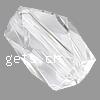 透明なアクリル・ビーズ, アクリル, ナゲット, 切り面 & 半分透明, 無色 穴:約 4mm, 約 150パソコン/バッグ, 売り手 バッグ