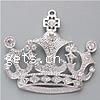 Zinc Alloy Crown Pendants, plated, with rhinestone cadmium free Approx 3mm 