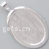 blanc de pendentif en laiton , ovale plat, Placage, plus de couleurs à choisir Environ 4mm, Diamètre inté Environ Vendu par PC