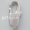 Stainless Steel Lobster Claw Clasp, Rectangle, original color Approx 1.5mm 