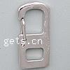Stainless Steel Key Clasp, Rectangle, original color Approx 