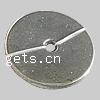 Zinc Alloy Jewelry Washers, Flat Round, plated nickel, lead & cadmium free Approx 2mm 