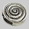 Zinc Alloy Slide Charm, Flat Round, plated nickel, lead & cadmium free Approx 