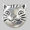 Zinc Alloy Animal Beads, Cat, plated nickel, lead & cadmium free Approx 1mm 