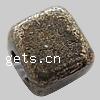 Zinc Alloy Flat Beads, Square, plated Approx 1mm, Approx 