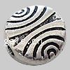Zinc Alloy Flat Beads, Flat Round, plated nickel, lead & cadmium free Approx 1mm 