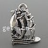 Vehicle Shaped Zinc Alloy Pendants, Ship, plated cadmium free Approx 2mm, Approx 