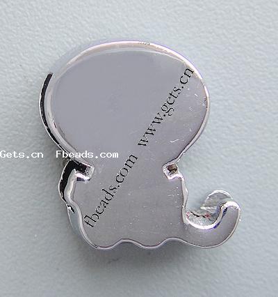 Zinc Alloy Slide Charm, with enamel, Monkey, plated, enamel, more colors for choice, 12x12x5mm, Hole:Approx 8x1.5mm, Sold By PC
