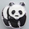 Zinc Alloy Slide Charm, with enamel, Panda, plated, enamel Approx 