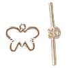Zinc Alloy Toggle Clasp, Butterfly, single-strand cadmium free  Approx 1mm 