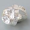 Rhinestone Zinc Alloy European Beads, Letter X, plated, without troll & with rhinestone Approx 5mm 