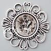 Zinc Alloy Cabochon, Flower, plated cadmium free Approx 