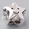 Zinc Alloy European Beads, Star, plated, without troll Approx 5mm 