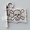 Zinc Alloy Jewelry Pendants, with skull pattern cadmium free Approx 3mm 