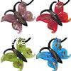 Animal Lampwork Pendants, Butterfly, gold sand Approx 7mm 