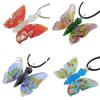 Animal Lampwork Pendants, Butterfly, gold sand Approx 8mm 