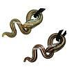 Animal Lampwork Pendants, Snake, gold sand Approx 5mm 