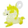 Кулоны лэмпворк в форме животного, Лэмпворк, Лошадь, желтый отверстие:Приблизительно 3mm, продается PC