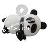 Tier Murano Anhänger, Lampwork, Panda, zweifarbig, 30x23mm, Bohrung:ca. 3mm, verkauft von PC