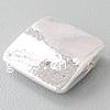 Zinc Alloy Flat Beads, Rectangle, plated Approx 1mm 