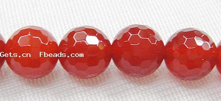 Natural Red Agate Beads, Round, different size for choice & faceted, Hole:Approx 1-1.2mm, Length:15.5 Inch, Sold By Strand