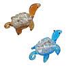 Кулоны лэмпворк в форме животного, Лэмпворк, Черепаха, серебрянная фольга, Много цветов для выбора отверстие:Приблизительно 5mm, продается PC
