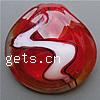 Pendentifs artisanaux au style murano, chalumeau, larme, fait à la main, rouge Environ 6mm, Vendu par PC