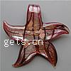 Pendentifs artisanaux au style murano, chalumeau, étoile, fait à la main, feuille d'argent Environ 8mm, Vendu par PC