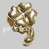 Zinc Alloy European Beads, Four Leaf Clover, plated, without troll Approx 5mm 