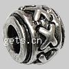Zinc Alloy European Beads, Drum, plated, without troll Approx 5mm 