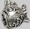 Zinc Alloy European Beads, Fish, plated, without troll Approx 5mm 