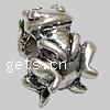Zinc Alloy European Beads, Frog, plated, without troll Approx 5mm 
