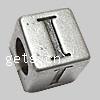 Zinc Alloy European Beads, Cube, plated, without troll Approx 5mm 