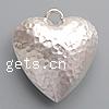 Sterling Silver Heart Pendants, 925 Sterling Silver, plated Approx 4mm 