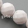 Perles en Turquoise naturelle, Rond, normes différentes pour le choix & facettes, blanc Environ 1-1.2mm pouce, Vendu par brin