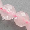Natürliche Rosenquarz Perlen, rund, verschiedene Größen vorhanden & facettierte, Bohrung:ca. 1-1.5mm, Länge:15 ZollInch, verkauft von Strang