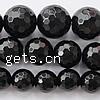 Black Stone Bead, Round & handmade faceted Approx 1-1.5mm Inch 