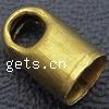 Brass End Cap, Tube, plated Approx 3mm 