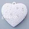 Zinc Alloy Heart Pendants, painted, with rhinestone Approx 2.8mm 