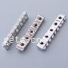 Rhinestone Spacer Bar, with Zinc Alloy, Rectangle, plated Approx 2mm 