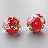 Millefiori Crystal Beads, Rondelle, Customized & handmade faceted, red Approx 2-4mm 