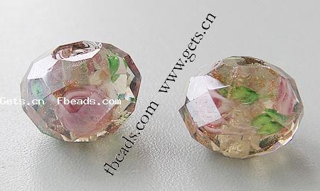 Perles millefiori en cristal, Cristal Millefiori, rondelle, Personnalisé & multiple tailles pour le choix & facettes faites à la maindécalque, Trou:Environ 2-4mm, Vendu par PC