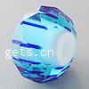 Millefiori Kristall Perlen, Rondell, handgemachte facettiert, blau, 12x8.5mm, Bohrung:ca. 2-4mm, verkauft von PC